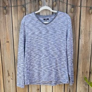 alfani regular fit shirt men gray long sleeve size L